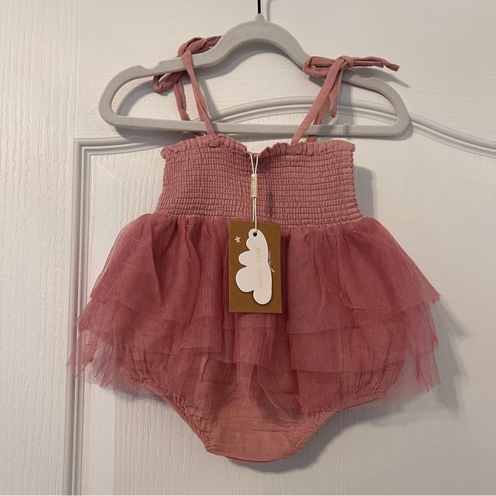 NWT Angel Dear Dusty Pink Tutu Bubble size 12-18 months